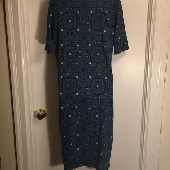 Turquoise tribal pattern Lularoe Julia dress XL - Picture 4 of 6